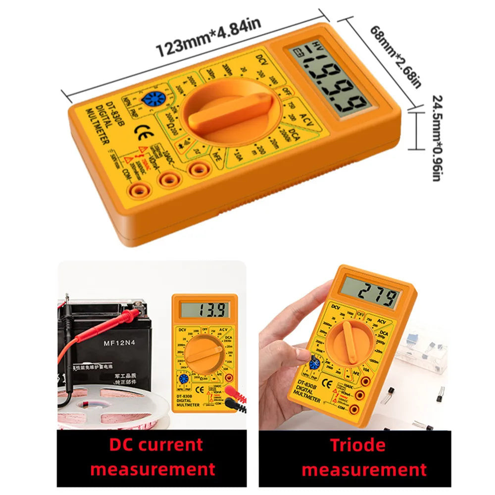 Budget Car Audio LCD Digital Multimeter 750/1000V Voltmeter Ammeter Ohm Tester