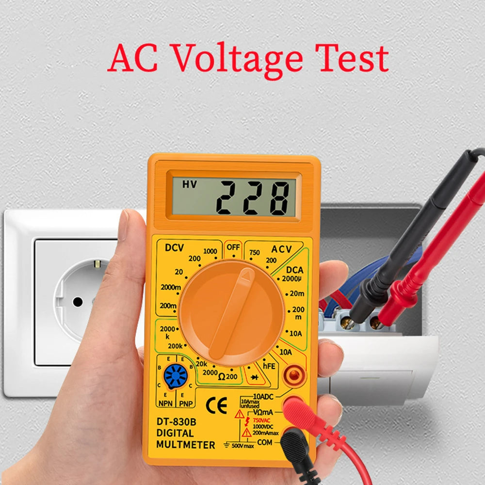 Budget Car Audio LCD Digital Multimeter 750/1000V Voltmeter Ammeter Ohm Tester