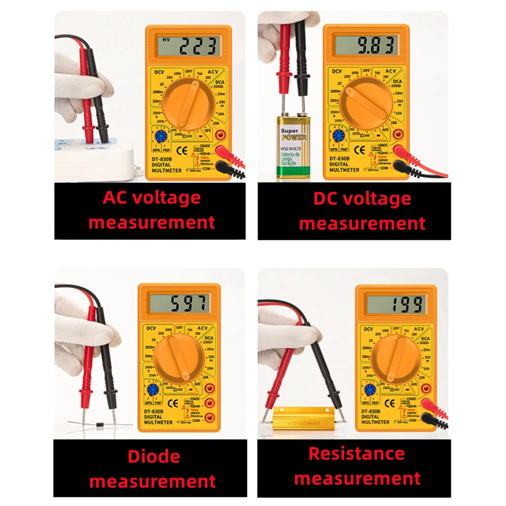 Budget Car Audio LCD Digital Multimeter 750/1000V Voltmeter Ammeter Ohm Tester